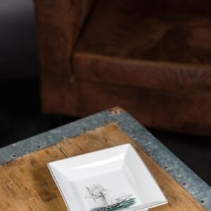 Vide-poches en porcelaine, collection « Ode à la mer », inspiré des bateaux et vieux gréements, parfait pour un cadeau qui invite au voyage. – Créations Blanc Couleurs -3