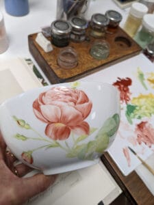 porcelaine limoges bol fleur