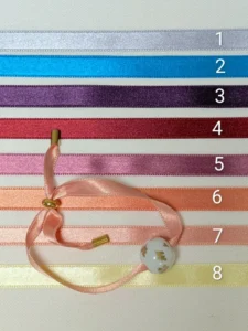 bracelet augustine cadeau porcelaine ruban couleurs
