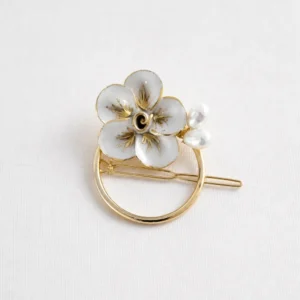 Barrette de cheveux de mariage Capucine en porcelaine