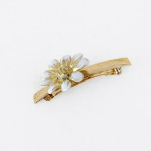 Barrette de cheveux de mariage Marguerite en porcelaine