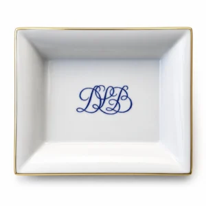 Grand vide-poche Monogramme en porcelaine personnalisable